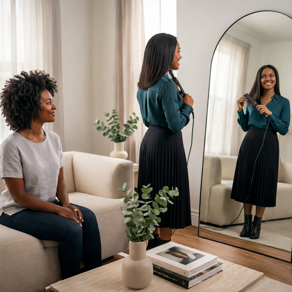 Antes e Depois Escova Alisadora 3 em 1